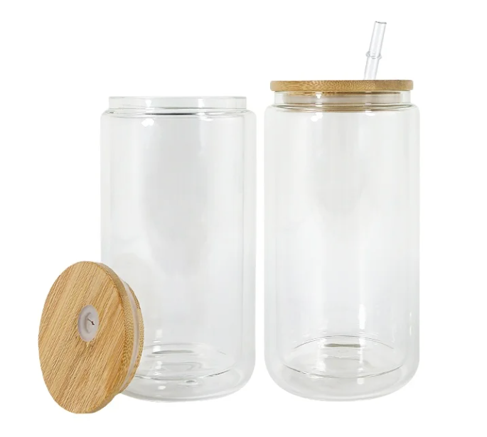 Blank 12 oz Double Walled Glass Can