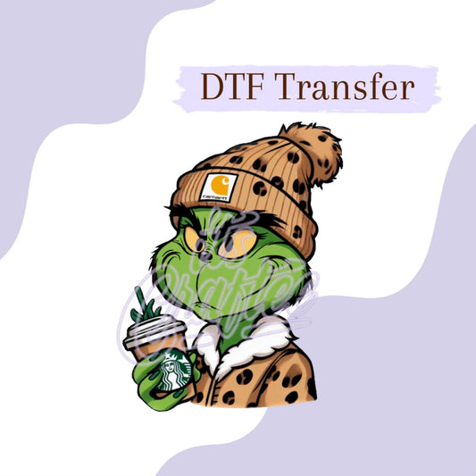 Cheetah Groupie Grinch DTF Transfer