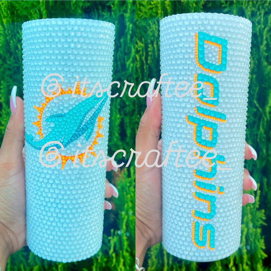 Football Bling Skinny Tumbler