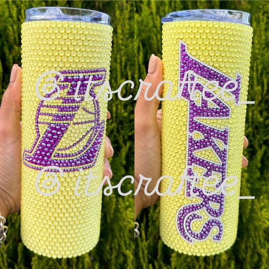 Basketball Bling Skinny Tumbler