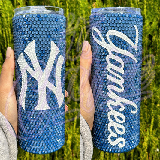 Baseball Bling Skinny Tumbler