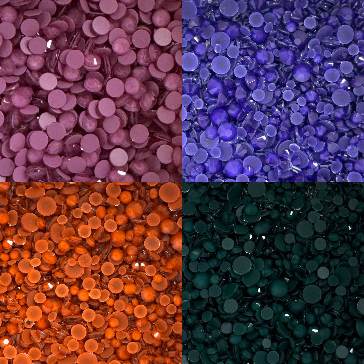 Mixed Sizes Bundle Matte Glass Rhinestones, 1440 count