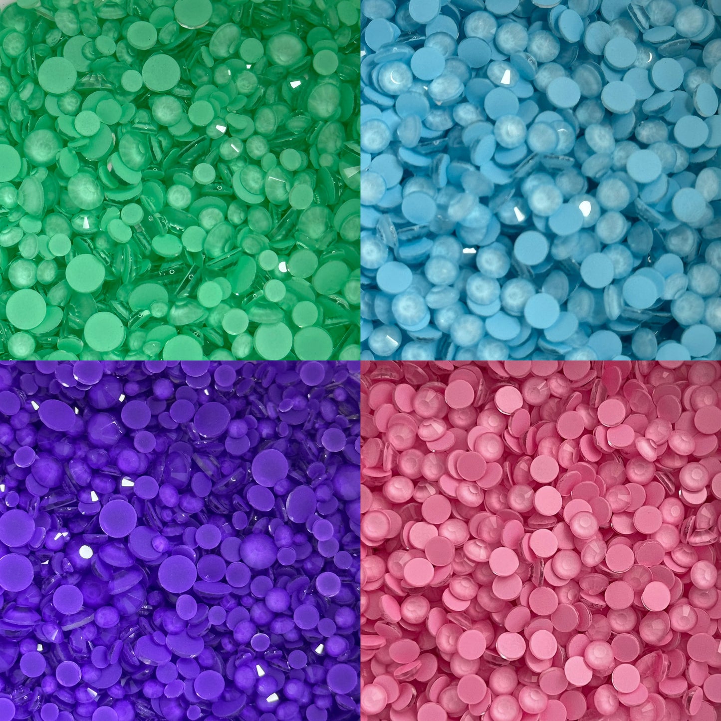 Mixed Sizes Bundle Matte Glass Rhinestones, 1440 count