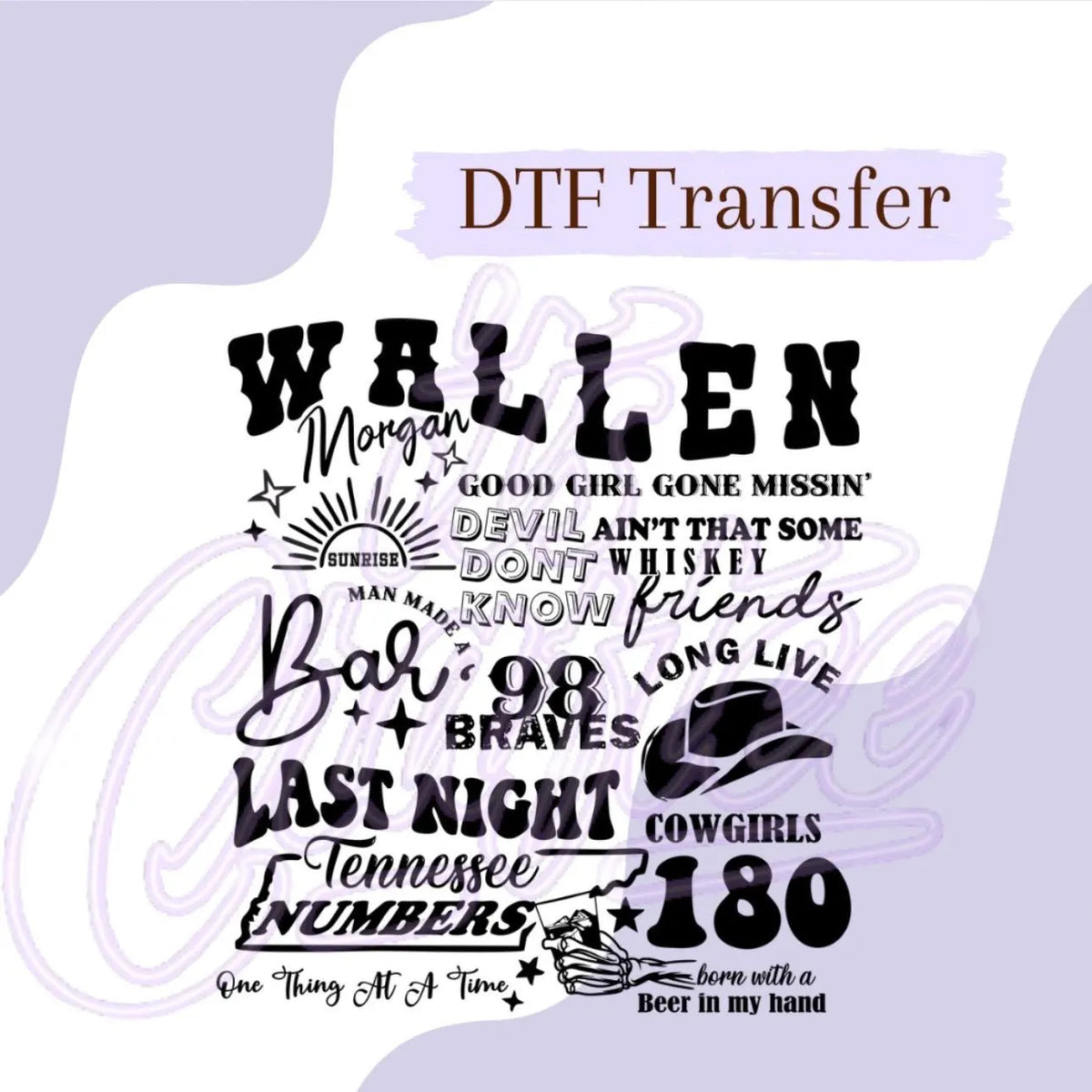 M Wallen, DTF Transfer