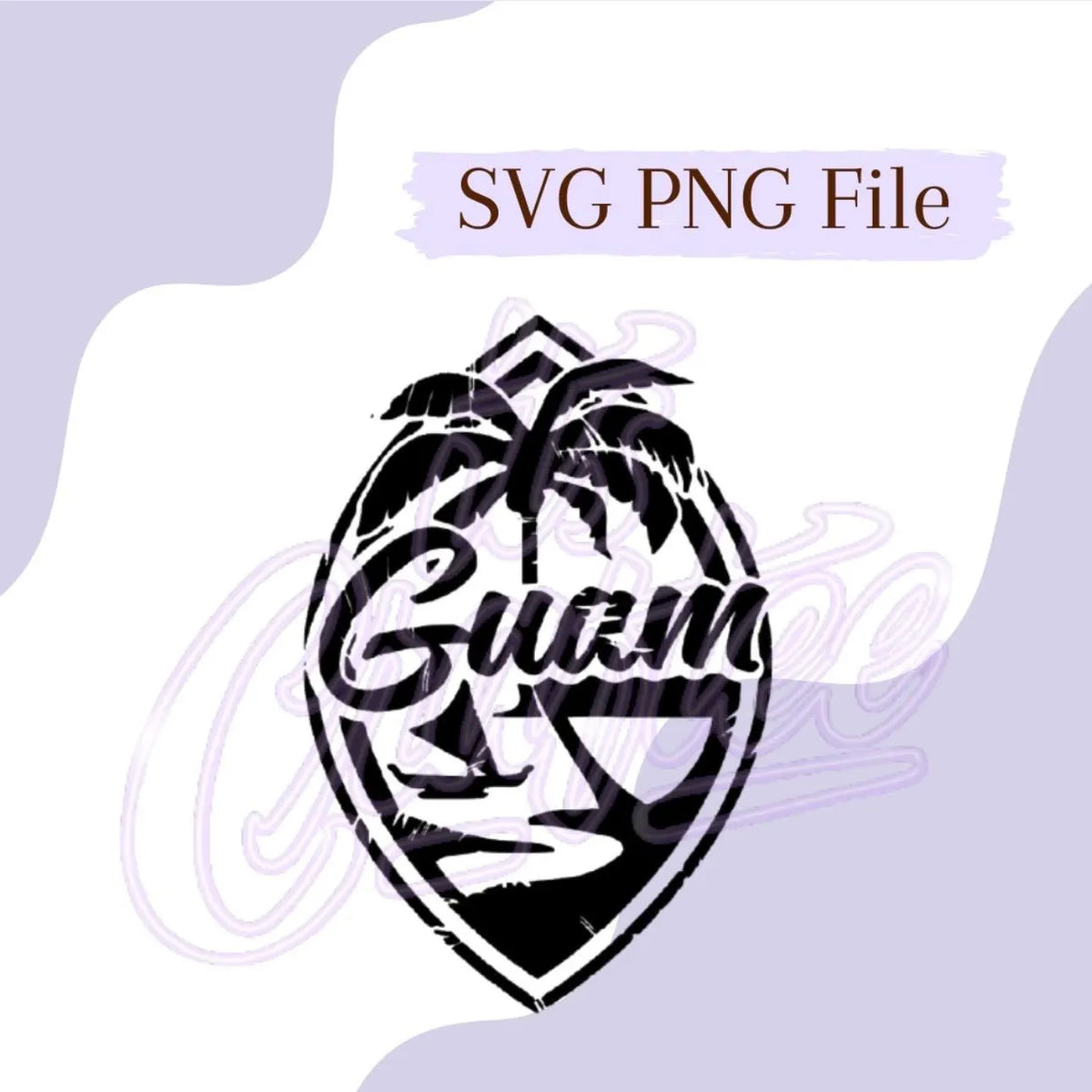 Distressed Guam Seal SVG PNG File