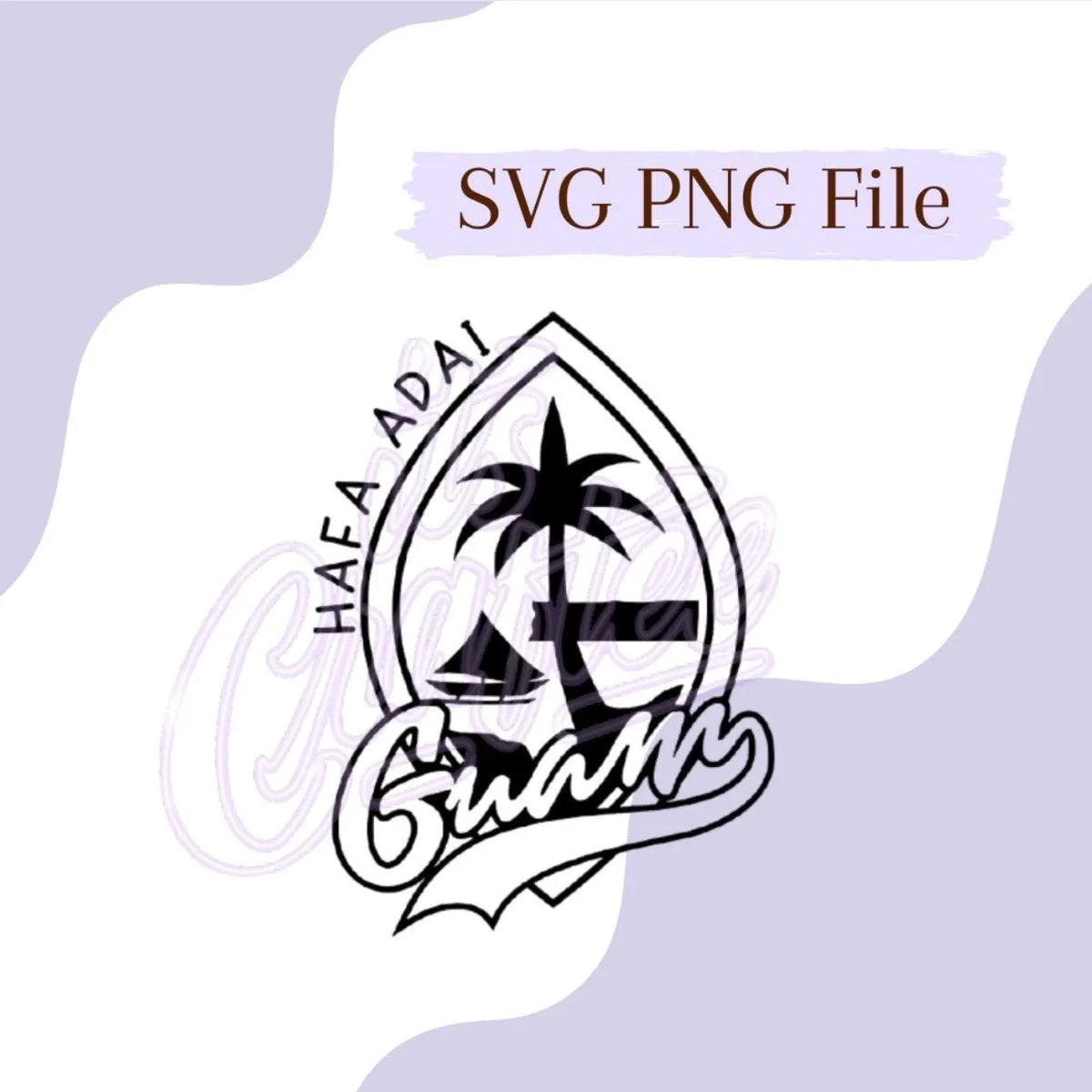Hafa Adai Guam Seal SVG PNG File